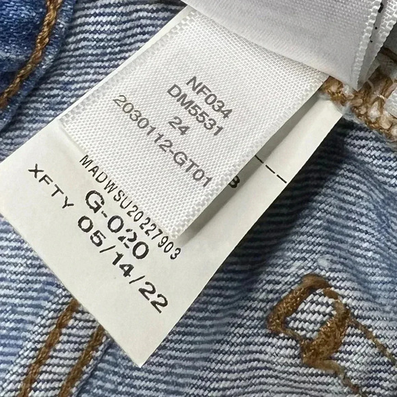 Madewell Relaxed Denim Jean Shorts Madeira Light Wash Side Slit Distressed - Picture 8 of 10